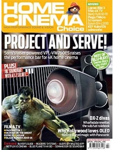 HOME CINEMA CHOICE magazine side cover Issue 283  March 2018
