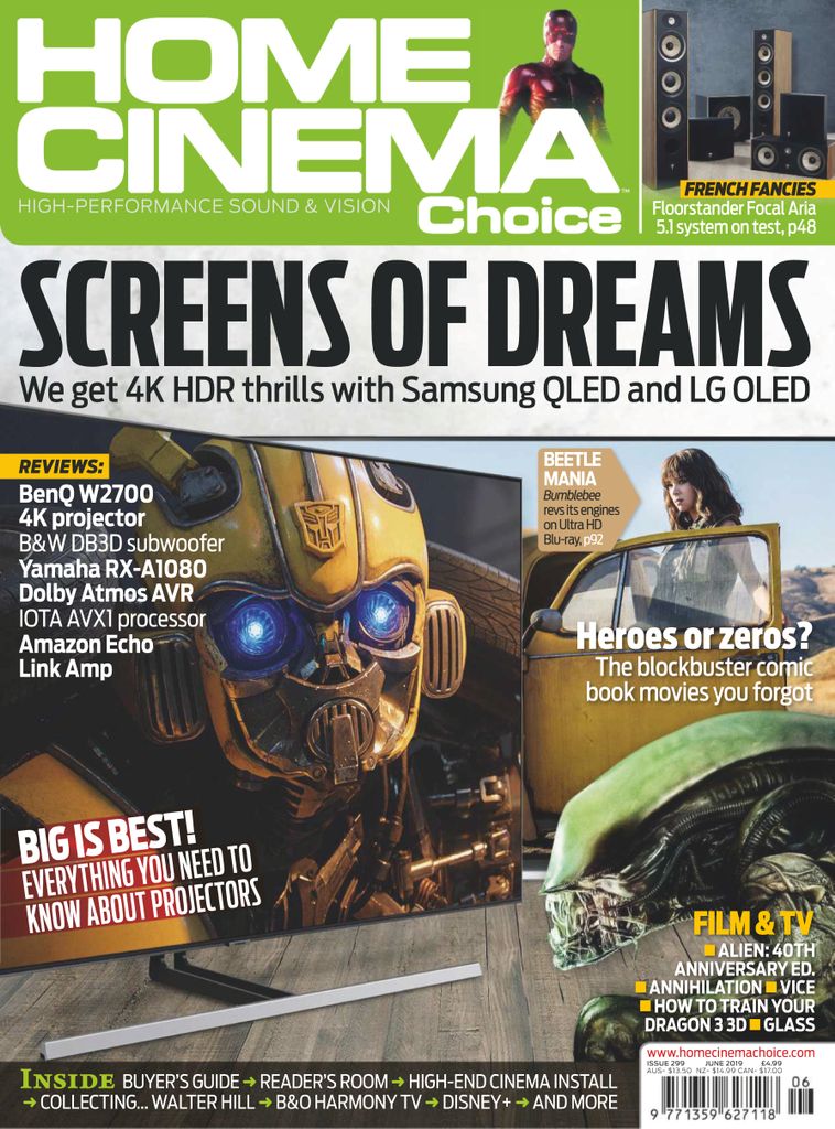 HOME CINEMA CHOICE magazine side cover Issue 299  June 2019