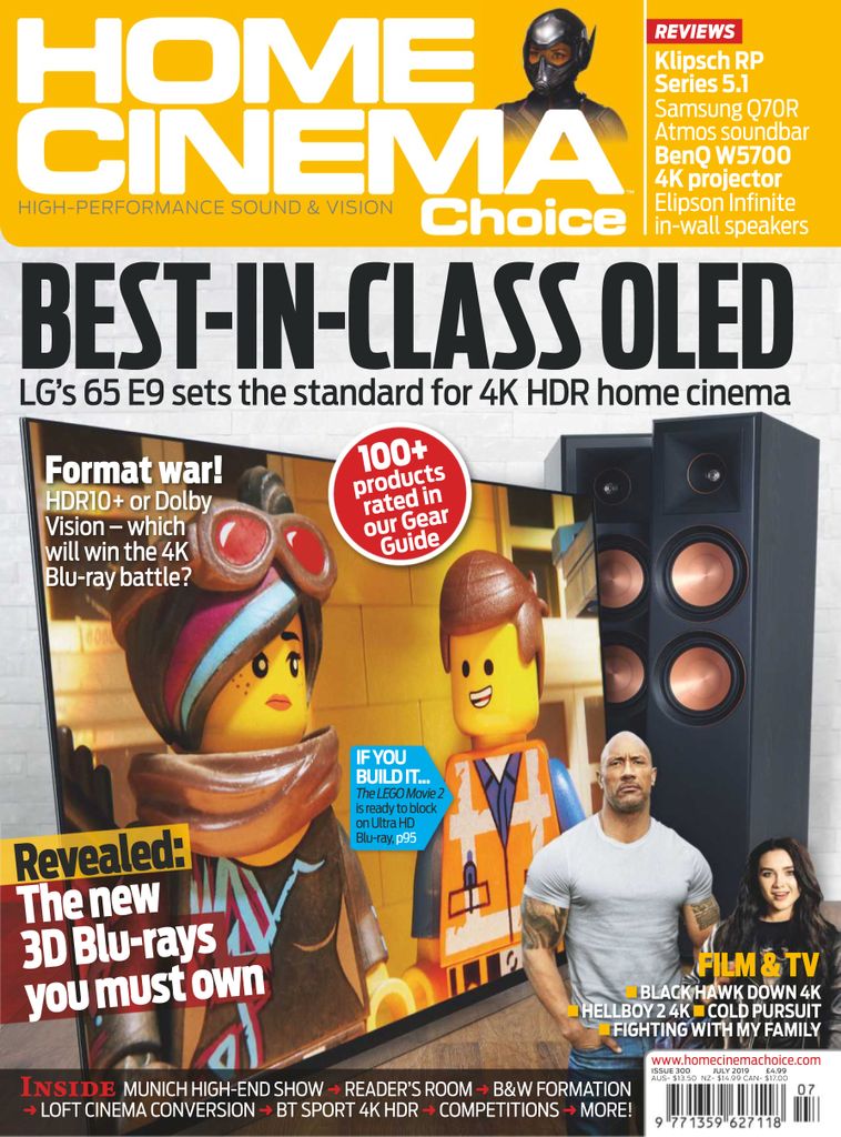 HOME CINEMA CHOICE magazine side cover Issue 300  July 2019