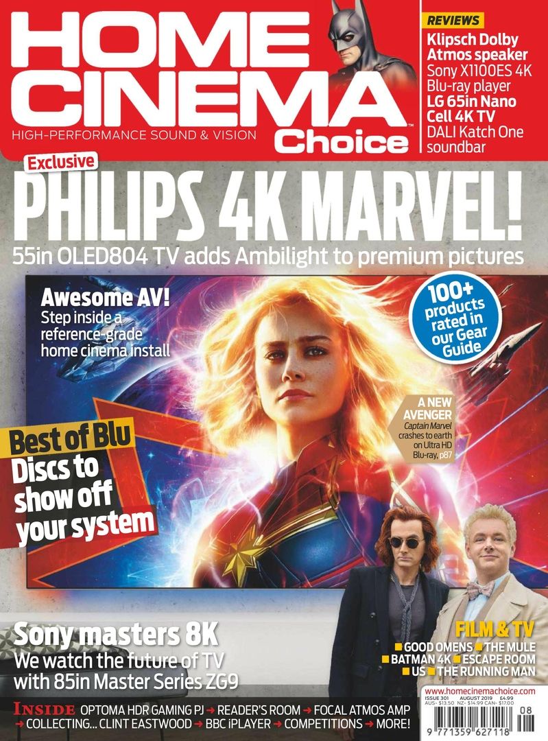HOME CINEMA CHOICE magazine side cover Issue 301  August 2019