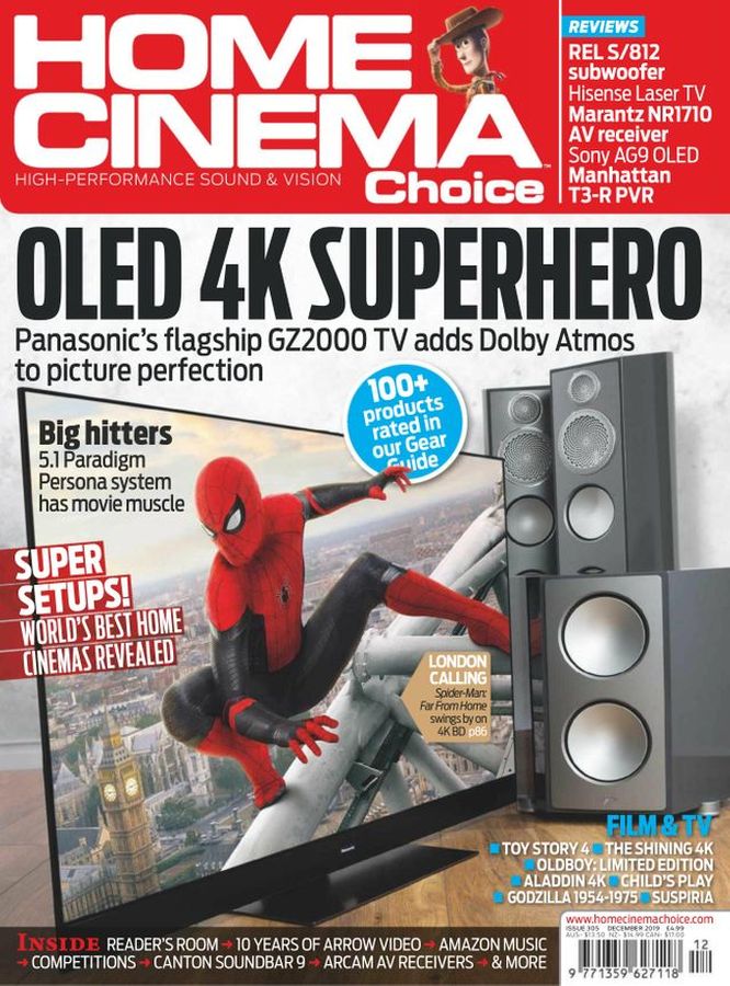 HOME CINEMA CHOICE magazine side cover Issue 305  December 2019