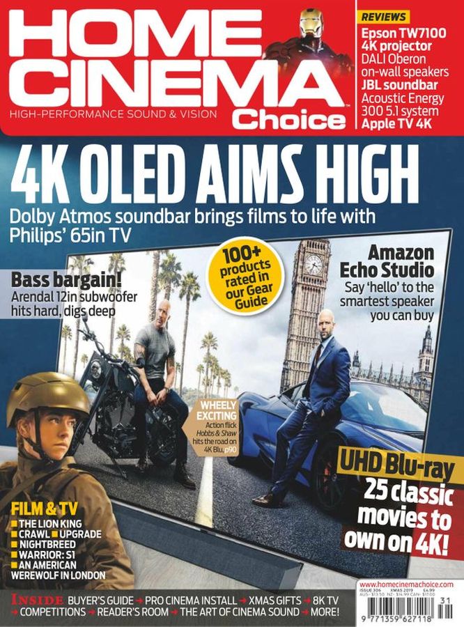 HOME CINEMA CHOICE magazine side cover Issue 306  December 2019