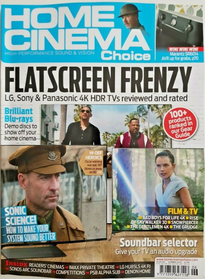 HOME CINEMA CHOICE magazine side cover Issue 312 Summer 2020