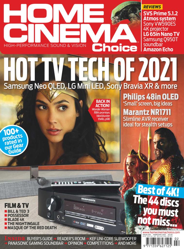 HOME CINEMA CHOICE magazine side cover Issue 318  February 2021