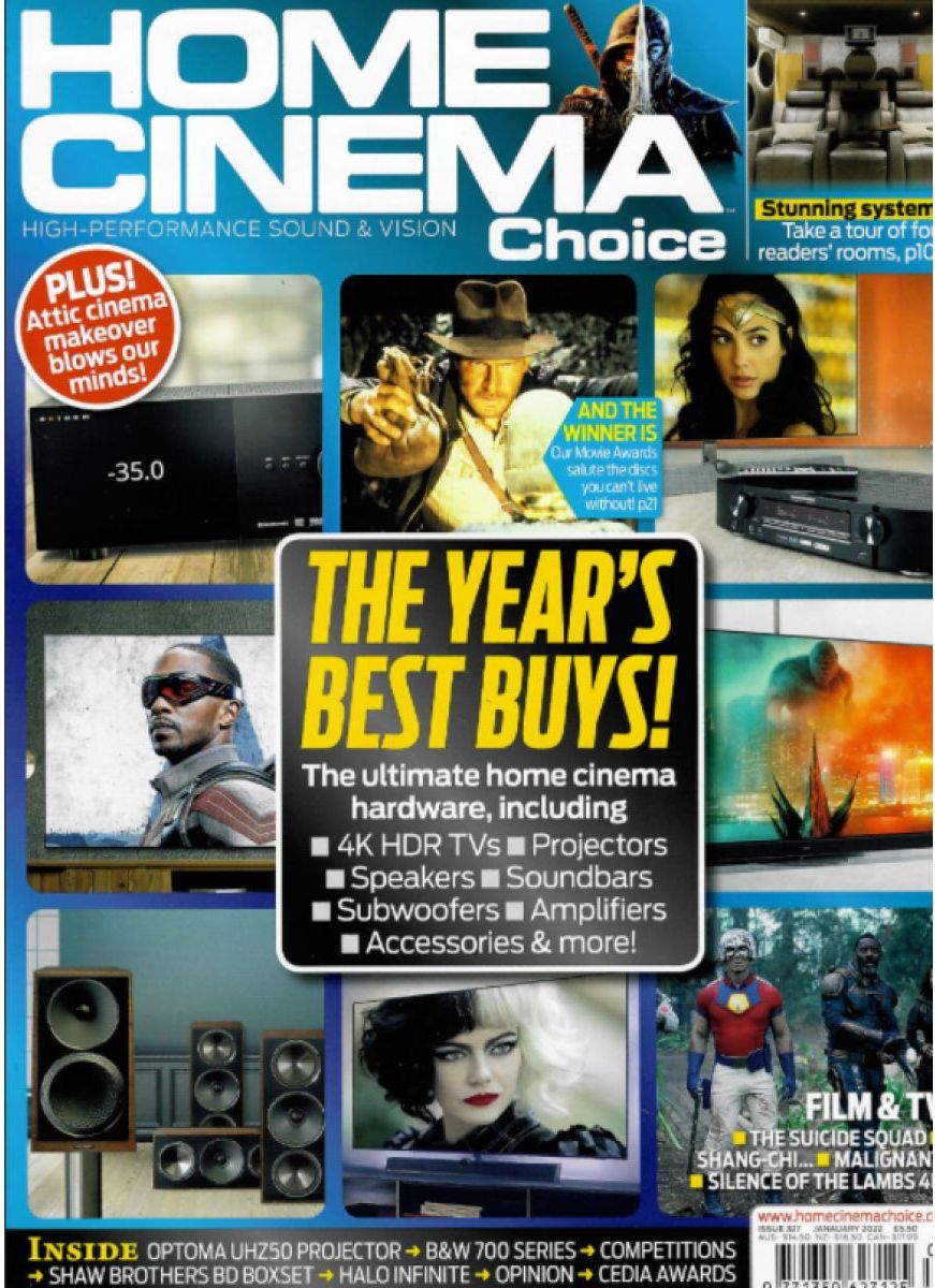 HOME CINEMA CHOICE magazine side cover Issue 327  January 2022