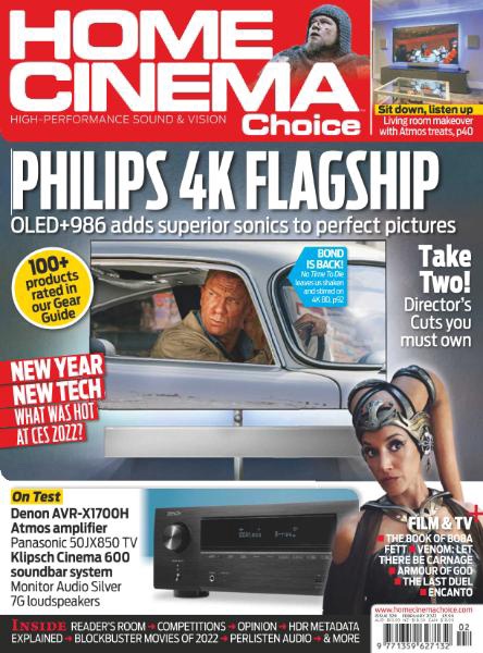 HOME CINEMA CHOICE magazine side cover Issue 328  February 2022