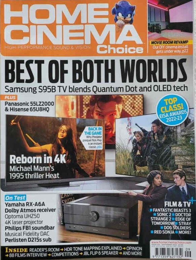HOME CINEMA CHOICE magazine side cover Issue 334  September 2022