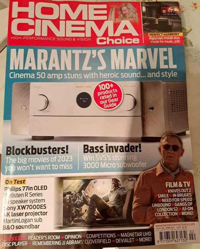 HOME CINEMA CHOICE magazine side cover Issue 338  February 2023