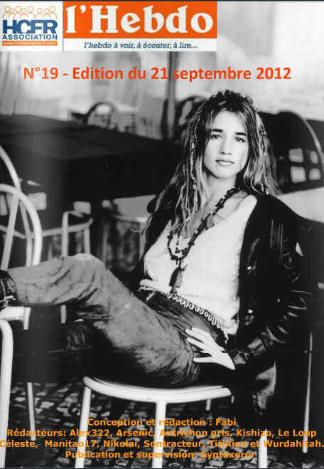 HCFR L HEBDO magazine side cover Issue 19 21 September 2012