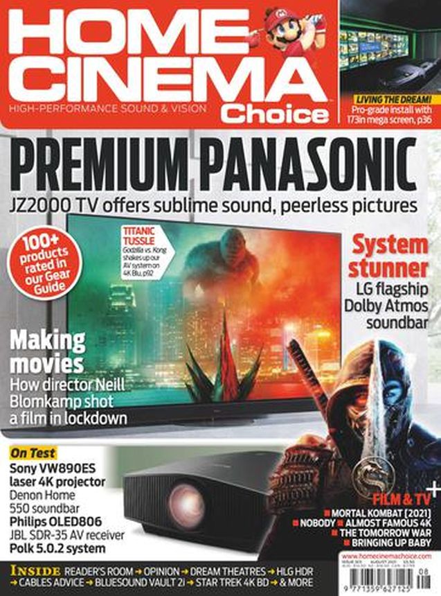 HOME CINEMA CHOICE magazine side cover Issue 323  August 2021