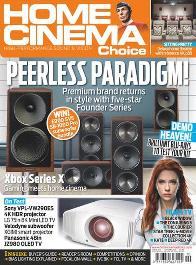 HOME CINEMA CHOICE magazine side cover Issue 325  October 2021