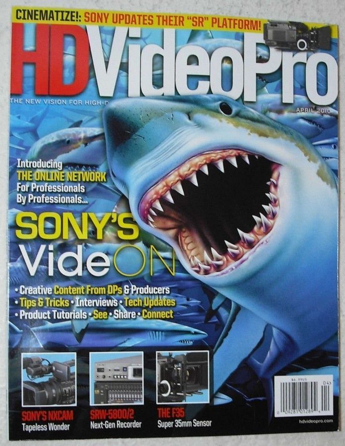 HD VIDEO PRO magazine side cover April 2010