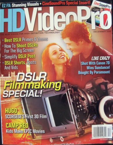 HD VIDEO PRO magazine side cover December 2011