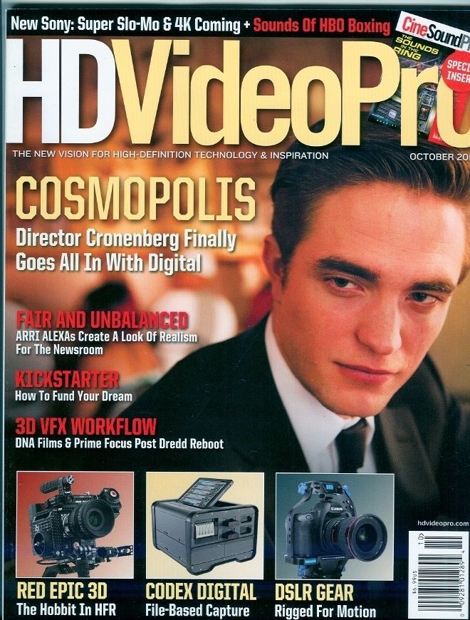 HD VIDEO PRO magazine side cover October 2012