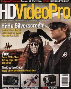 HD VIDEO PRO magazine side cover August/September 2013