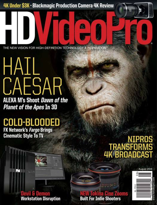 HD VIDEO PRO magazine side cover August/September 2014
