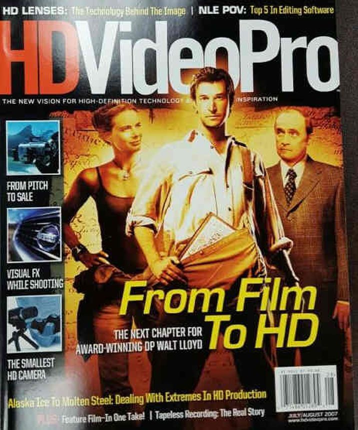 HD VIDEO PRO magazine side cover  July/August 2007
