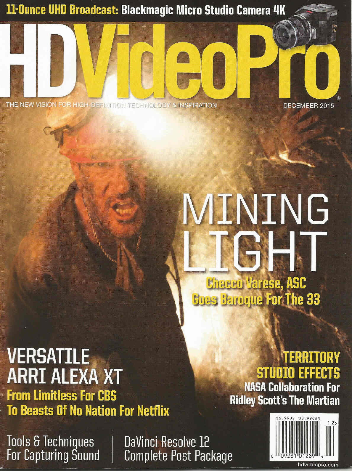 HD VIDEO PRO magazine side cover December 2015