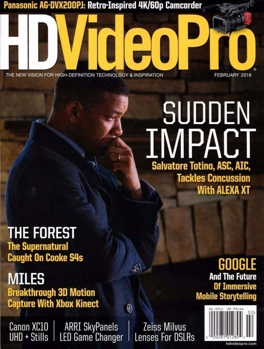 HD VIDEO PRO magazine side cover February 2016