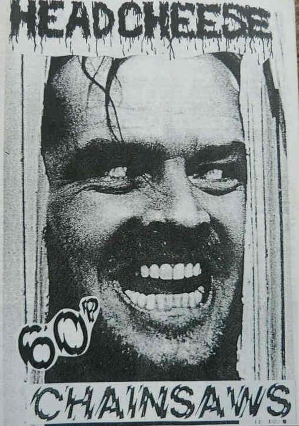 HEADCHEESE AND CHAINSAWS magazine side cover Issue 3   1990