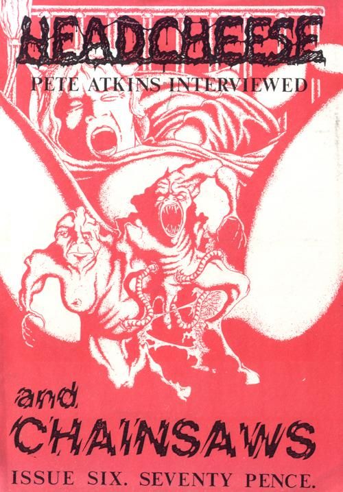 HEADCHEESE AND CHAINSAWS magazine side cover Issue 6  1990