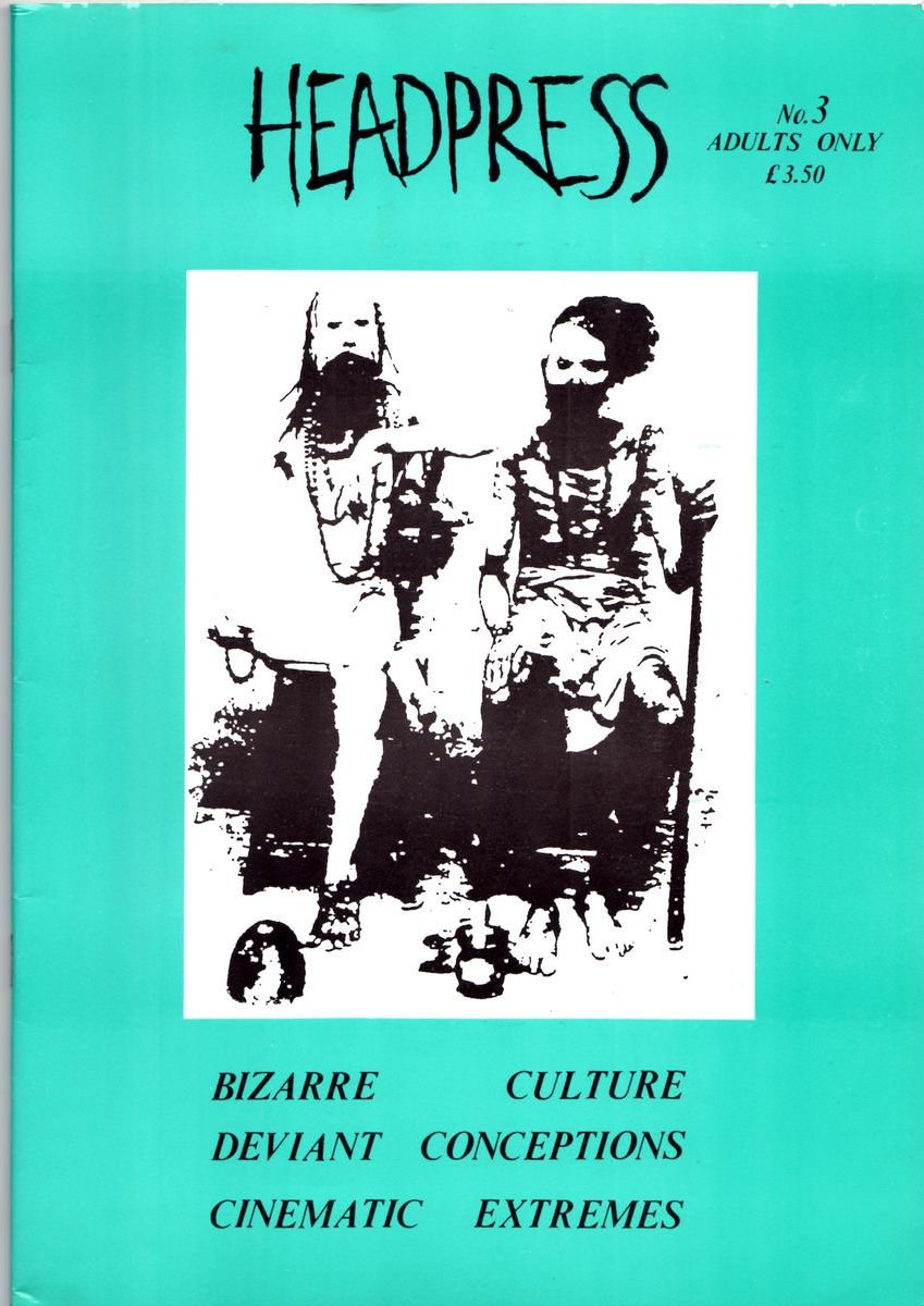 HEADPRESS magazine side cover Issue 3  1992