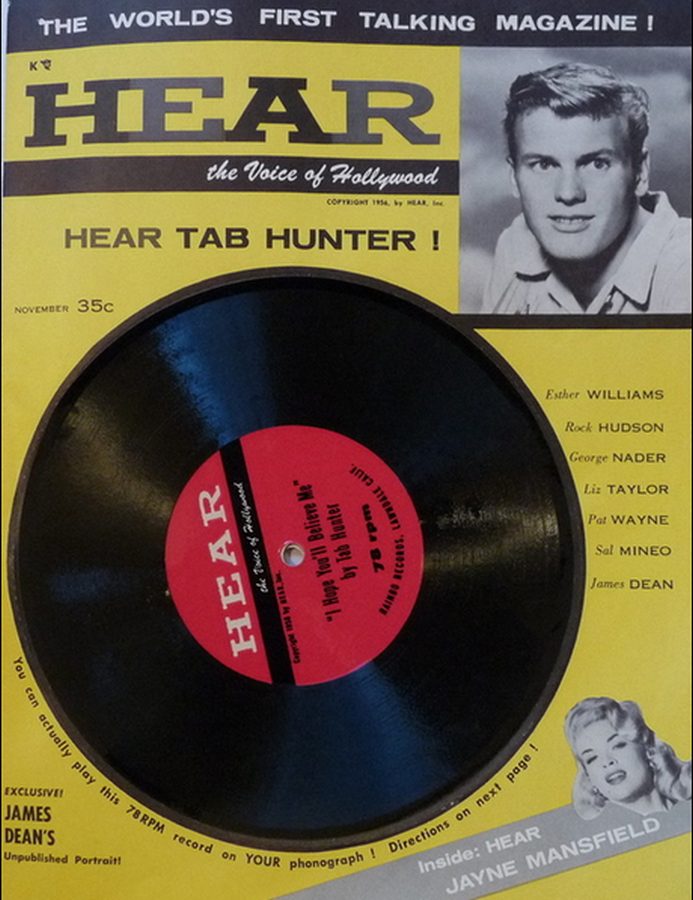HEAR magazine side cover November 1956