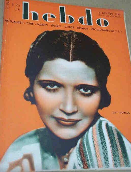 HEBDO magazine side cover Issue 35 8 December 1933