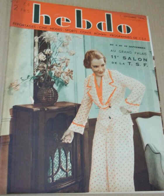 HEBDO magazine side cover Issue 74 7 September 1934