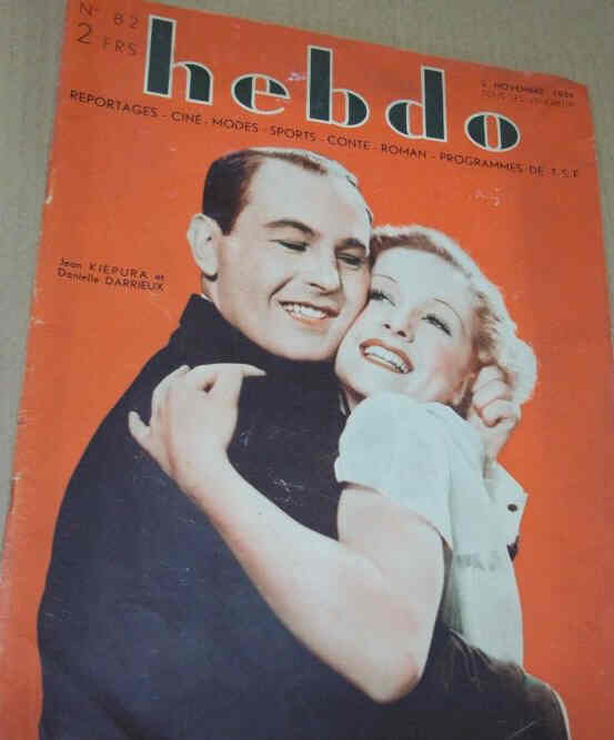 HEBDO magazine side cover Issue 82 2 November 1934