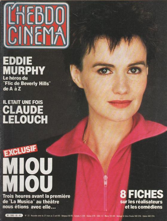HEBDO CINEMA magazine side cover Issue 22 27 March 1985