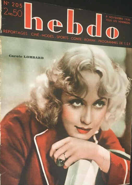 HEBDO magazine side cover Issue 135 (205) 8 November 1935