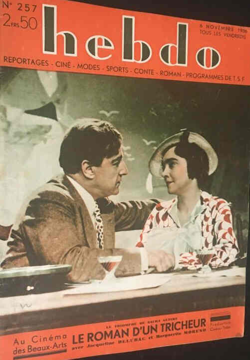 HEBDO magazine side cover Issue 257 6 November 1936
