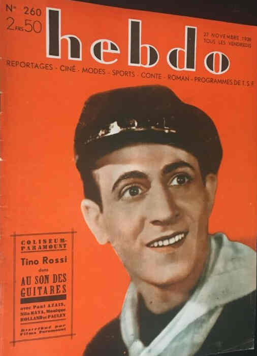 HEBDO magazine side cover Issue 260 27 November 1936