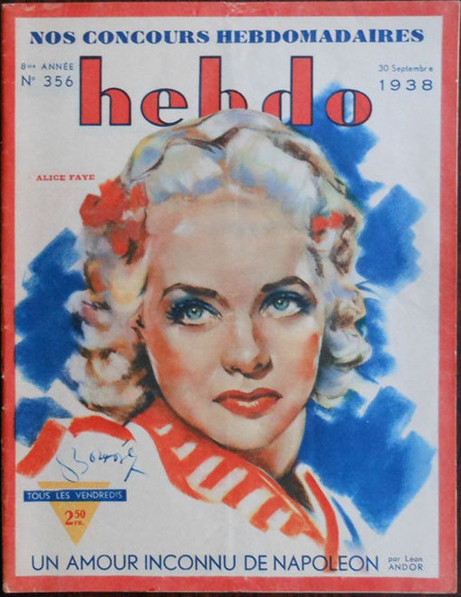 HEBDO magazine side cover Issue 356 30 September 1938
