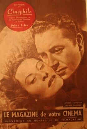 HEBDO CINEPHILE magazine side cover Issue 65 12 November 1947