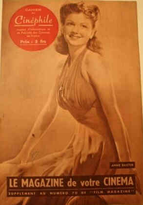 HEBDO CINEPHILE magazine side cover Issue 70 17 December 1947