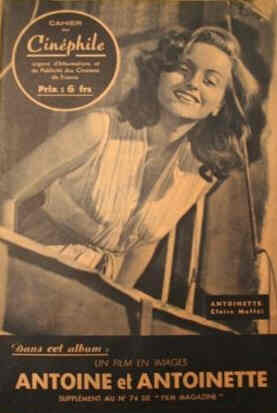 HEBDO CINEPHILE magazine side cover Issue 74 3 January 1948