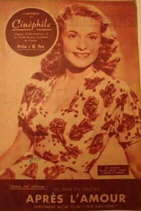 HEBDO CINEPHILE magazine side cover Issue 75 10 January 1948