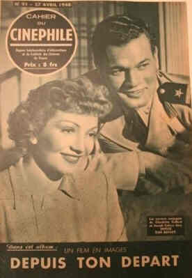 HEBDO CINEPHILE magazine side cover Issue 91 27 April 1948