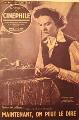 HEBDO CINEPHILE magazine side cover Issue 96 1 June 1948