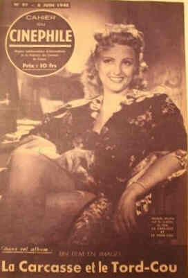 HEBDO CINEPHILE magazine side cover Issue 97 8 June 1948