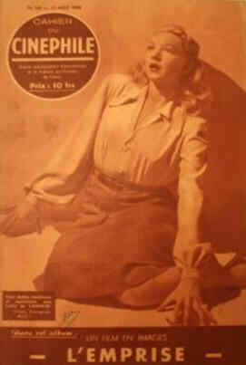 HEBDO CINEPHILE magazine side cover Issue 105 17 August 1948