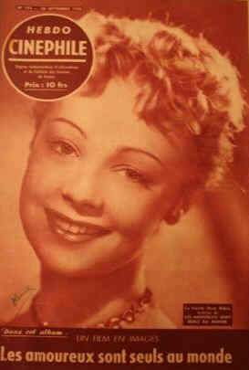 HEBDO CINEPHILE magazine side cover Issue 111 28 September 1948