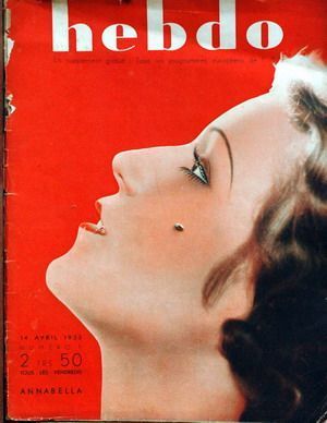 HEBDO magazine side cover Issue 1 14 April 1933