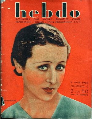 HEBDO magazine side cover Issue 9 9 June 1933