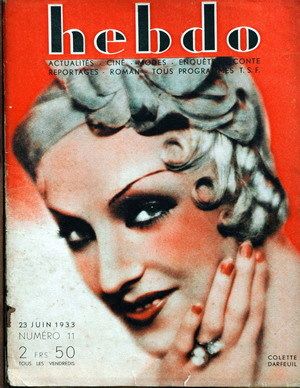 HEBDO magazine side cover Issue 11 23 June 1933