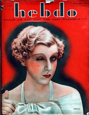 HEBDO magazine side cover Issue 34 1 December 1933