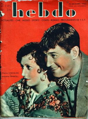 HEBDO magazine side cover Issue 36 15 December 1933