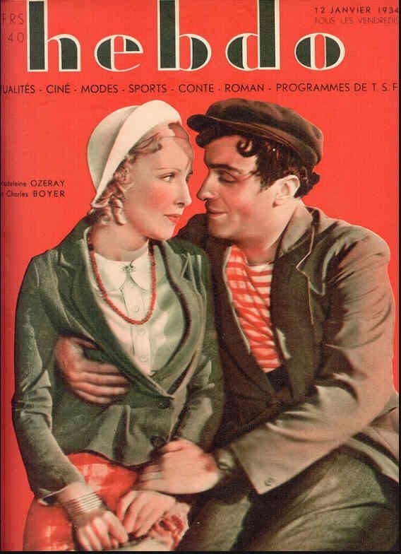 HEBDO magazine side cover Issue 40 12 January 1934